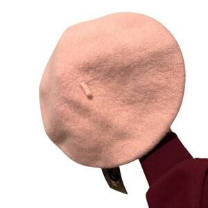 NWT The Hatter Blush Pink 100% Wool Beret, OS Fits Most